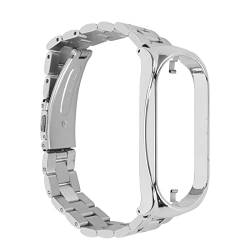 YUYTE Smartwatch-Armbänder aus Edelstahl, Solide, Verstellbar, Melegant, Ersatz-Uhrenarmband für 7 NFC (Silber) von YUYTE