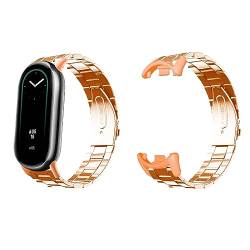 YUYTE Uhrenarmband, Faltschließe aus Edelstahl, Uhrenarmband, Ersatz-Smartwatch-Armband (Roségold) von YUYTE