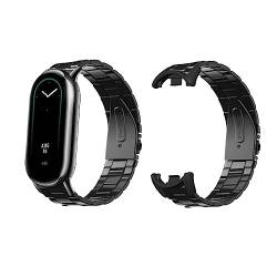 YUYTE Uhrenarmband, Faltschließe aus Edelstahl, Uhrenarmband, Ersatz-Smartwatch-Armband (Schwarz) von YUYTE