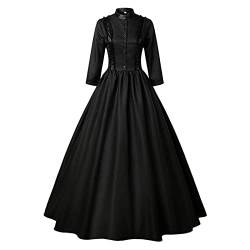 YWBleked Sexy Gothic Frauen,Partykleid Vintage Kleid Prinzessin Cosplay Kleid Damen Gothic Kleidung Viktorianisches Mittelalter Kleid Abendkleid von YWBleked