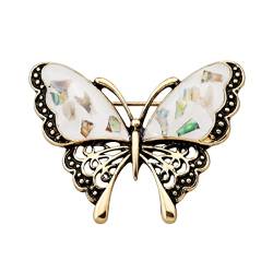Dekorationen für Damen and Mädchen Mode-Accessoires Persönlichkeit Material Schmetterling Brosche Damen- Corsage Libelle Brosche (B, One Size) von YWJewly