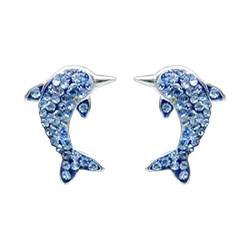 Ohrringe Mädchen Nieten Ohrringe Kupfer trendigen Strand Frauen Mädchen Ohrringe Jacken (Blue #1, One Size) von YWJewly