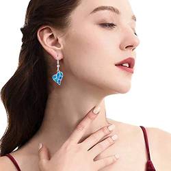 Ohrringe Zum Abnehmen Ovale Opals Tränen Quarz Bohemian Style Fashion-Drop-Ohrring-Ohrringe H Ohrringe (blue-a, One Size) von YWJewly