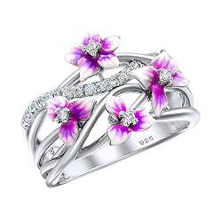 YWJewly Stressabba-u Geschenk weibliches Mädchen Backkleber-Ring mit -Verlobungsring Frauen Farbe malen violette Ringe Der Der Ringe Zwei (Pink, 9) von YWJewly