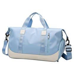 Taschen für Frauen Handgepäck Reisetasche Sporttasche Sporttasche Reisetasche für Frauen Bauch Taschen Für Jungs (Light Blue, One Size) von YWLINK