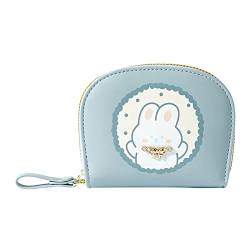 YWLINK Cartoon Rabbit Cute Multi Card Damen Kartenhalter Multifunktionale Geldbörse mit Reißverschluss und großer Kapazität Damen Geldbörsen Fuchsia (Blue, One Size) von YWLINK