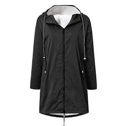 YWLINK Damen Mode Langer Kapuzenjacke UnregelmäßIg Langer Einfarbig Mantel Mit Tasche Langarm Parka ÜBergangs Seemannsjacke von YWLINK