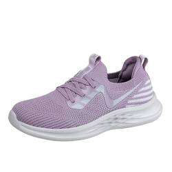 YWLINK Damen Sneakers Sport Running Walking Schuhe Laufschuhe Turnschuhe Freizeitschuhe Outdoor Licht Komfortabel Schuhe Atmungsaktiv Weich Turnschuhe Damen (Purple-b, 37) von YWLINK