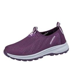 YWLINK Damen Sneakers Sport Running Walking Schuhe Laufschuhe Turnschuhe Freizeitschuhe Outdoor Licht Komfortabel Schuhe Atmungsaktiv Weich Turnschuhe Damen (Purple-c, 36) von YWLINK
