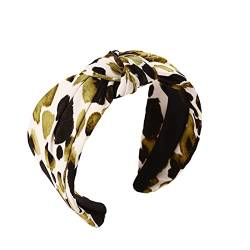 YWLINK Haar Kopfband Mode-Knoten-Haarband Einfache SüßE YWLINK MäDchen Einfach Volltonfarbe Elegant Sport Breit Haar-Stirnband (A3-Green, One Size) von YWLINK