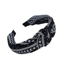 YWLINK Mode Knoten Haarband Frauen Kopfband Süß MäDchen Klassisch Breit Waschen Haarband(Schwarz) von YWLINK