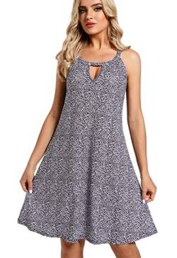 YXCFEWD Sommerkleider Damen 2023 Kurz Lässig Blumendruck Kleid Sexy Ärmellos Freizeitkleid Boho Elegant Strandkleider(Zittern,S) von YXCFEWD