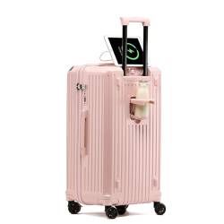YXHYYDP Robuster Koffer mit Drehrädern, Hartschalenkoffer, TSA-Schloss, rosa Trolley-Koffer, für Geschäft, Urlaub, Schule (pink 32inch) von YXHYYDP