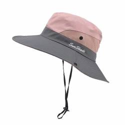 YXQSED Sonnenhüte für Damen breite Krempe UV-Schutz faltbar Mesh Eimer Gartenarbeit im Freien Wandern Angeln Hut von YXQSED