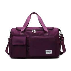 YXQSED Sporttasche Reisetasche für Damen und Herren mit Schuhfach Nassfach Tasche für Sport Fitness Reisen Trainingstasche Gym Bag Violett von YXQSED