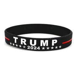 Trump 2024 Armbänder, Take America Back-Armband, Trump-Kampagnen-Armband, dehnbares Trump-Fans, inspirierendes Silikon-Armband, Trump-2024-Kampagnen-Armbänder für Wähler, Männer und Frauen, 5 Stück, von YXRRVING