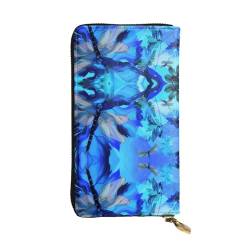 YYHHAOFA Art Blue Dragonfly Prints Leder lange Clutch-Geldbörse: bequem, leicht, wasserdicht, langlebig, 19 x 10,5 cm, Schwarz, Einheitsgröße von YYHHAOFA