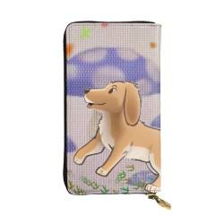 YYHHAOFA Lange Clutch-Geldbörse aus Leder mit Cartoon-Pilz mit Hundemuster: bequem, leicht, modisch, langlebig, 19 x 10,5 cm, Schwarz , Einheitsgröße von YYHHAOFA