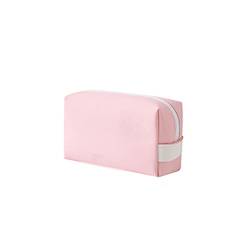 1 Stück Damen-Kosmetiktasche PU Candy Color Reise-Kosmetiktasche Damen Tragbare Kosmetiktasche Aufbewahrungstasche Sortierbox (Farbe: Rosa) von YYHHJUYG