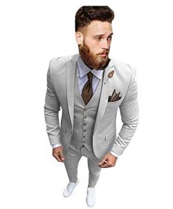 YYI Herren Anzug 3-Teiliger Geschäftsanzug Smart Casual Classic Tailored Fit Büroarbeit von YYI