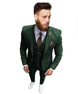 YYI Herren Anzug 3-Teiliger Geschäftsanzug Smart Casual Classic Tailored Fit Büroarbeit von YYI