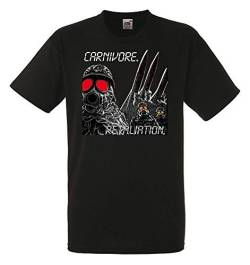 Carnivore Retaliation Black Men T-Shirt Rock Band Tee Shirt Black XL von YYJ