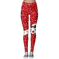 YYaaTING Damen Leggings Weihnachten Weihnachtsstrumpfhose Weihnachten Hose Christmas Kostüm Weihnachten Geschenke für Frauen Mädchen Weihnachten Neujahr von YYaaTING