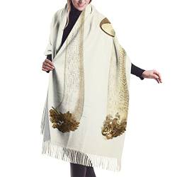 Essbare Decke aus Kaschmir, mit Pilzmotiv, für Damen, Pashmina-Schal, Winterschal, für Damen, großes Geschenk von YZHYWJFF