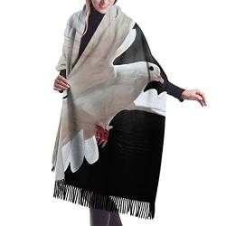 Kaschmir-Deckenschal mit fliegender Taube, Pashmina-Schal, Winterschal, für Damen, großes Geschenk von YZHYWJFF