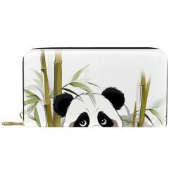 YZUOUZY Minimalistische Geldbörse für Herren, Geldbörse, Damen, Ledergeldbörse, Cartoon-Panda, Kartenetui, mehrfarbig, 7.5x4.5x1 in, Komfortabel von YZUOUZY