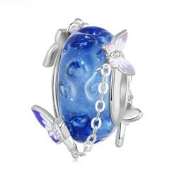 YaShuo Jewellery Murano-Glasperle, Sterling-Silber 925, für Pandora-Charm-Armbänder, Sterling-Silber Kristall Sterlingsilber von YaShuo Jewellery