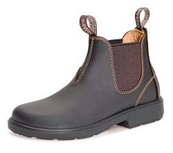 Yabbies Town & Country Chelsea Boots for Kids | Kinder Stiefelette aus Leder | Dark Brown | Gr. 1/33.0 von Yabbies