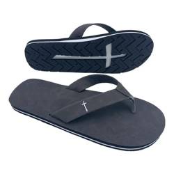 Yacriso Christian Footwear Cross-Bottom-Sandalen, versteckte Cross-Flops, Cross-Slipper für Männer/Frauen, lustige christliche Flip-Flops, schnell trocknende Herren-Strandsandalen (C,39) von Yacriso