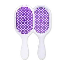 2024 Yagerod ānti-stātic Detangling Hair Comb, Hair Brush, Detangling Hair Brush, Wet and Dry Detangle Brush, Effortlessly Untangle Your Locks (3 Pieces White Handle + Purple Brush) von Yagerod