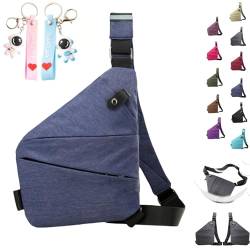 Wander Plus Anti-Diebstahl-Reisetasche, Wander Plus Anti-Diebstahl-Reisetasche, Wander Plus Anti-Diebstahl-Reisetasche für Damen und Herren (blau,Verknüpfungen) von Yagerod