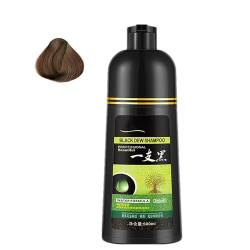 Yagerod Haarfärbe-Shampoo für lebendiges und wunderschönes Haar, dauerhaftes Haarfärbe-Shampoo für Männer und Frauen, 500 ml (Braun und Schwarz) (Braun 500 ml 1 Flasche) von Yagerod