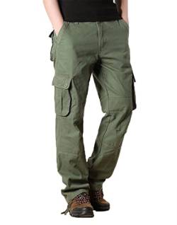 Yageshark Herren Cargohose aus Baumwolle mit 6 Taschen, Regular Fit Hose Outdoorhose Freizeithose Wanderhose Trekkinghose von Yageshark