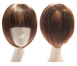 25,4 cm Haar-Topper, mit Pony-Clips, Bob-Haarteil, Toupet, Haarteile für Frauen (hellbraun dick) von Yair Yangtze