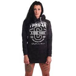 Yakuza Damen Ccn Allover Hoodie Kleid, Anthrazit, XL von Yakuza