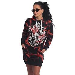 Yakuza Damen Crests Burning Hoodie Kleid, Schwarz, L von Yakuza