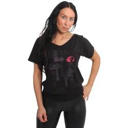 Yakuza Damen Diffuse Wide Crew Neck T-Shirt, Schwarz, L von Yakuza