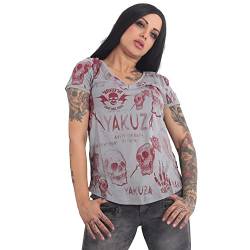 Yakuza Damen Eye Allover V-Neck T-Shirt, Monument, XL von Yakuza