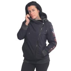 Yakuza Damen Flowered Winterjacke, Schwarz, XXL von Yakuza