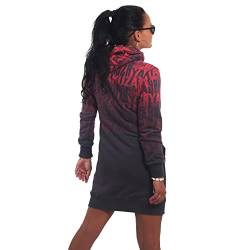 Yakuza Damen UR893 Hoodie Kleid, Anthrazit, XS von Yakuza