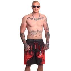 Yakuza Herren Burning Allover Badeshorts, Bunt, 3XL von Yakuza