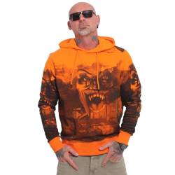 Yakuza Herren Horror Allover Kapuzenpullover, Orange Popsicle, 3XL von Yakuza