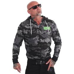 Yakuza Herren Metal System Kapuzenjacke, Camouflage Grey, L von Yakuza