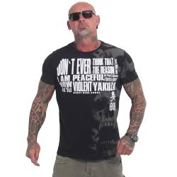 Yakuza Herren Peaceful Regular T-Shirt, Schwarz, L von Yakuza
