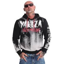 Yakuza Herren Skull Tag Kapuzenpullover, Schwarz, S von Yakuza