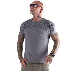 Yakuza Herren Warrior T-Shirt, Steel Gray, 3XL von Yakuza